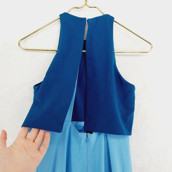 NWT Jill Jill Stuart Women's Pop Over Two Shades Blue Maxi Wedding Dress P3417 - Picture 7 of 11